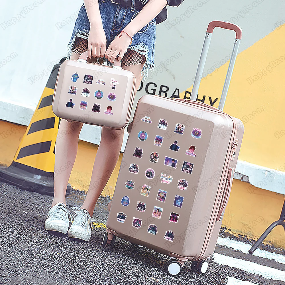 50 قطعة Kpop شيطان الصيادين ملصقات الكرتون DIY بها بنفسك الديكور هنتركس ساجا بنين ديربي النمر ملصقات مقاوم للماء هدايا عيد الميلاد للأطفال