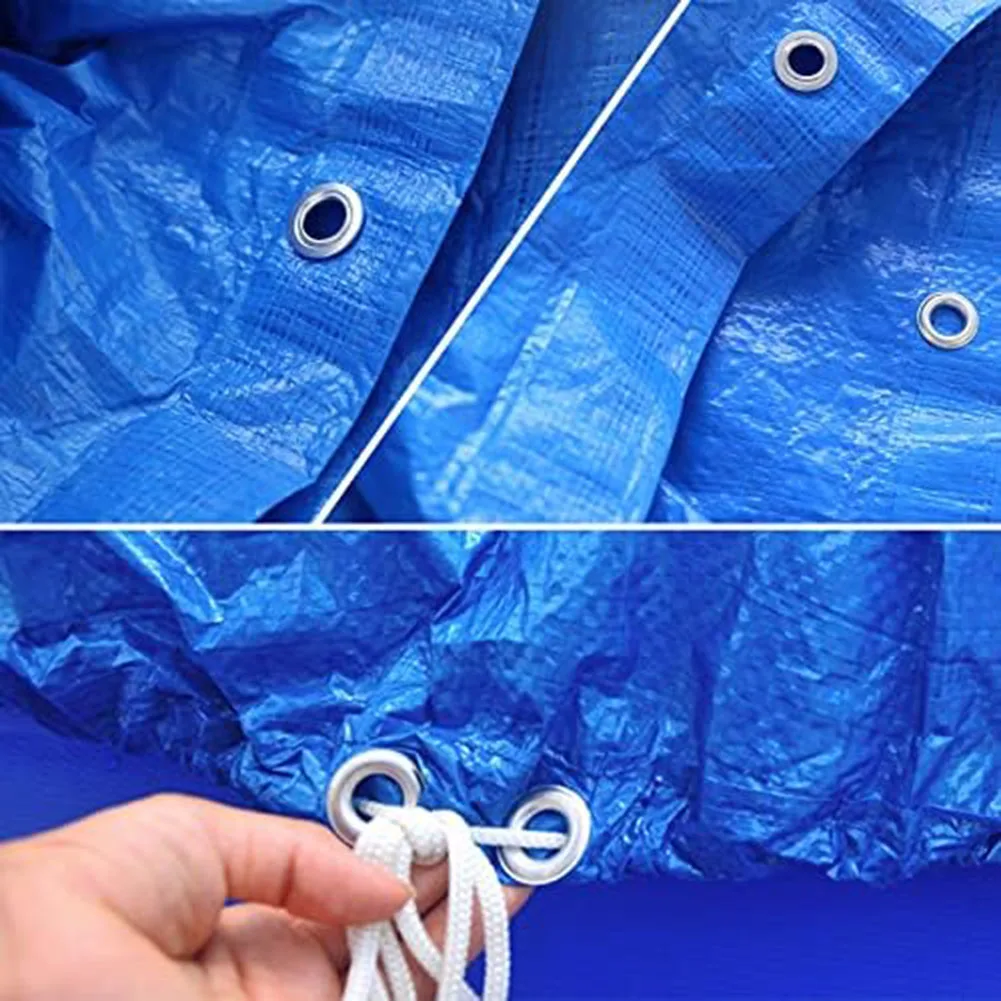 Efficiente copertura per piscina rettangolare, telone antipioggia e antivento, fornisce una protezione affidabile, facile da usare e mantiene