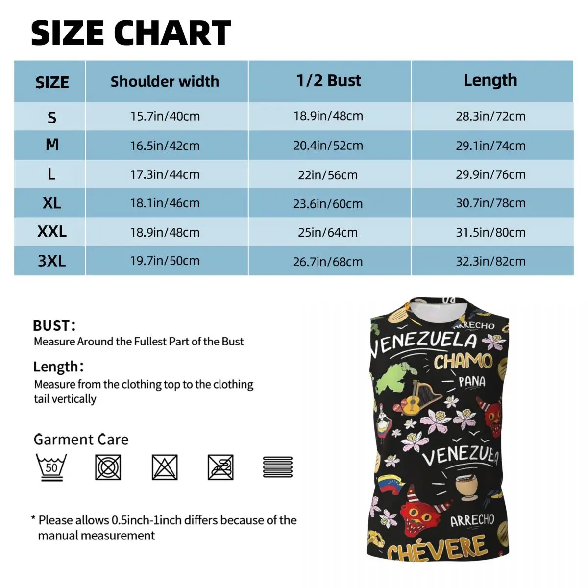 Arepas Venezuela Men Printed Sleeveless T-shirt Casual Hip Hop Street Style Beach Holiday Tank Tops