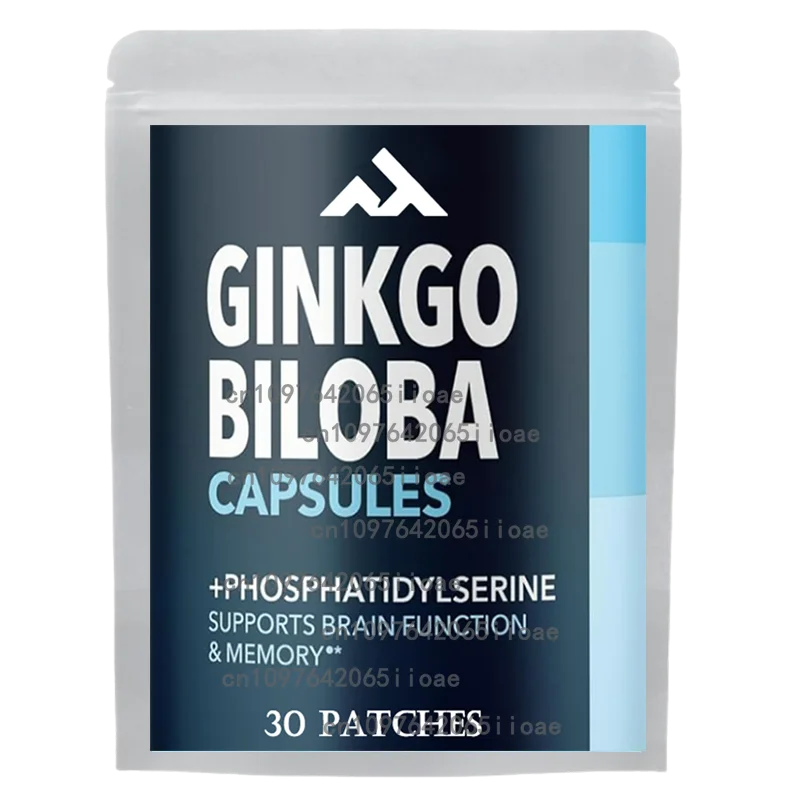 30 Patches Ginkgo Biloba Transdermal Patches with Panax Ginseng Promotes Memory, Focus, and Nootropic Brain Health