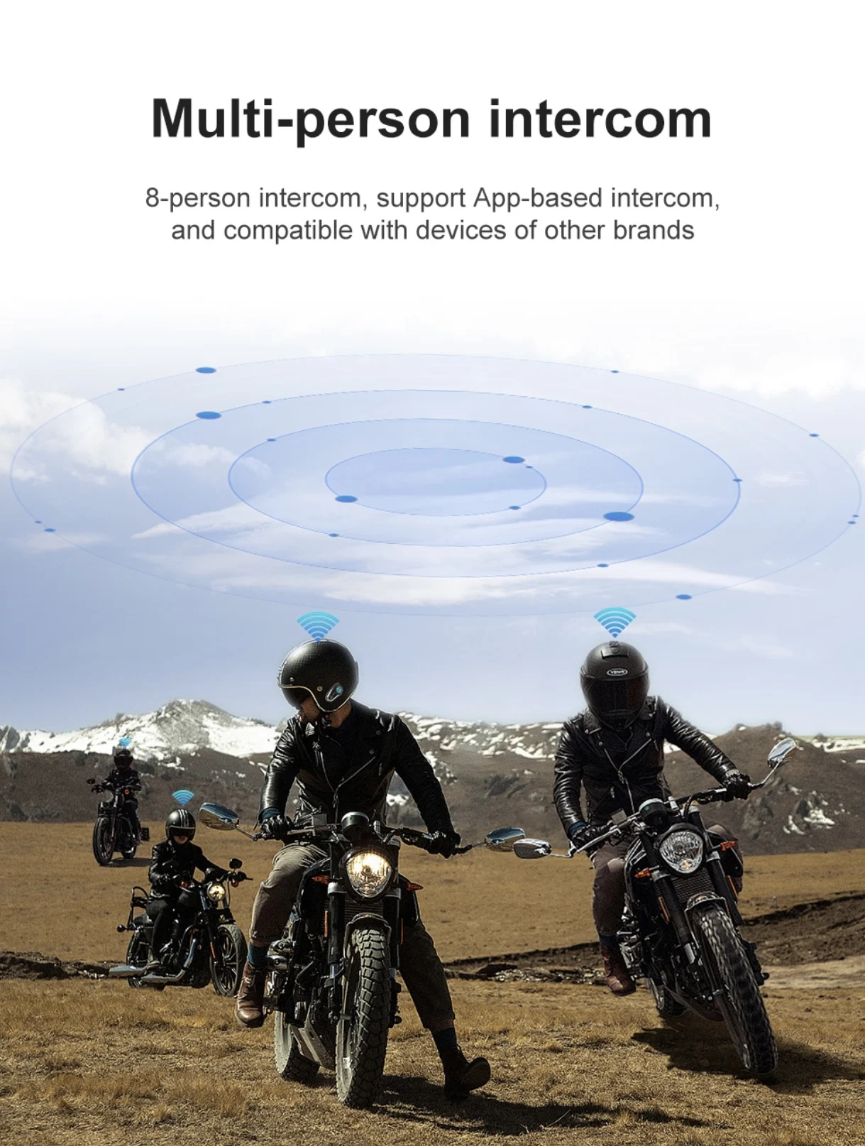 KEVTU New Model K10 Intercom for Motorcycle WirelessBT Headset