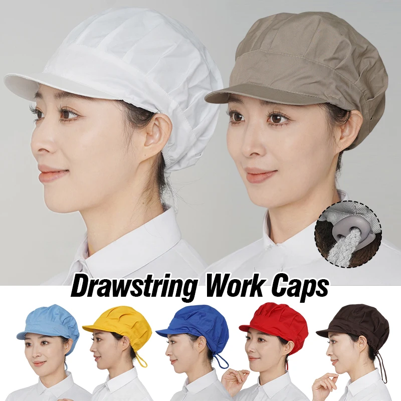 Unisex Catering Canteen Cook Hat Hotel Kitchen Cooking Chef Cap Food Service Adjustable Cap Food Factory Work Hats