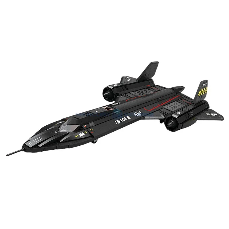 SR71 Fighter Aircraft Plane Model Bricks MOC 33041 Transportation Vehicle Military Air Force Building Blocks Toy Gift Aldult Kid