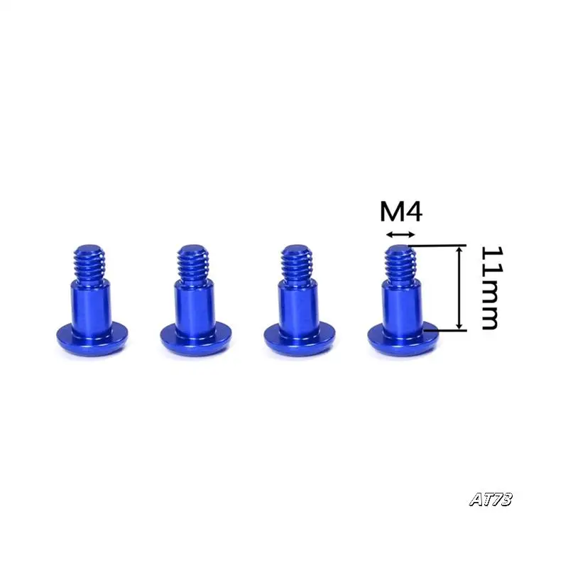 Parafuso passo de liga de alumínio 4 unidades para peças de atualização de carro 1/10 TAMIYA TT02/TT02B RC
