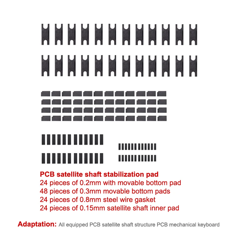 

1Set Complete Keysporon Pcb Repair Pad Mechanical Keyboard PCB Stabilizer Satellite Shaft Gaskets Sticker