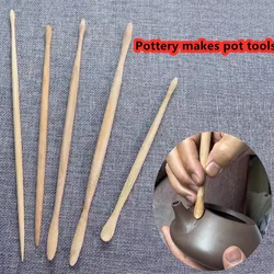 Pottery Tools Purple Clay Pot Craft Making Tools DIY Teapot Spout Mouth Dredging Repair Shape Making Handicrafts Bamboo Utensils