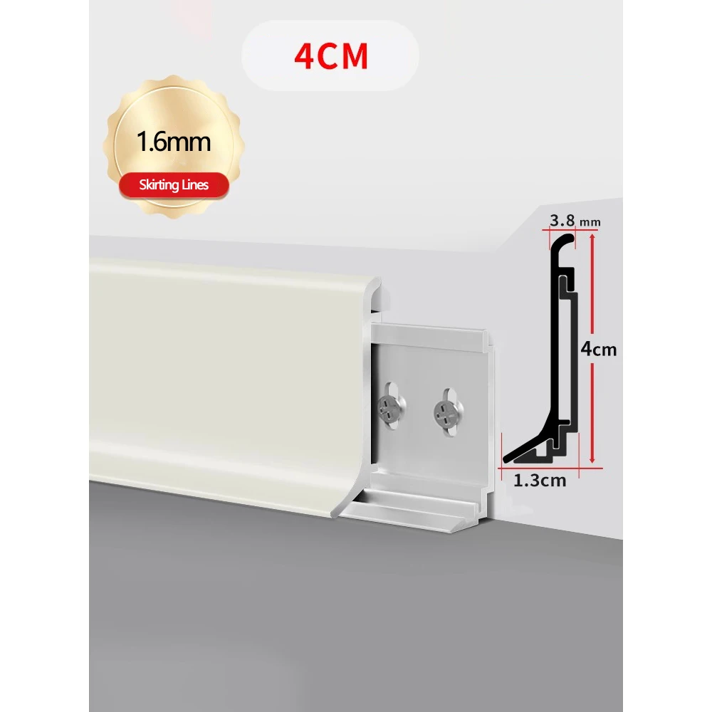 Aluminum Alloy Skirting Lines Waterproof Fireproof Beauty Long Durable Building Materials