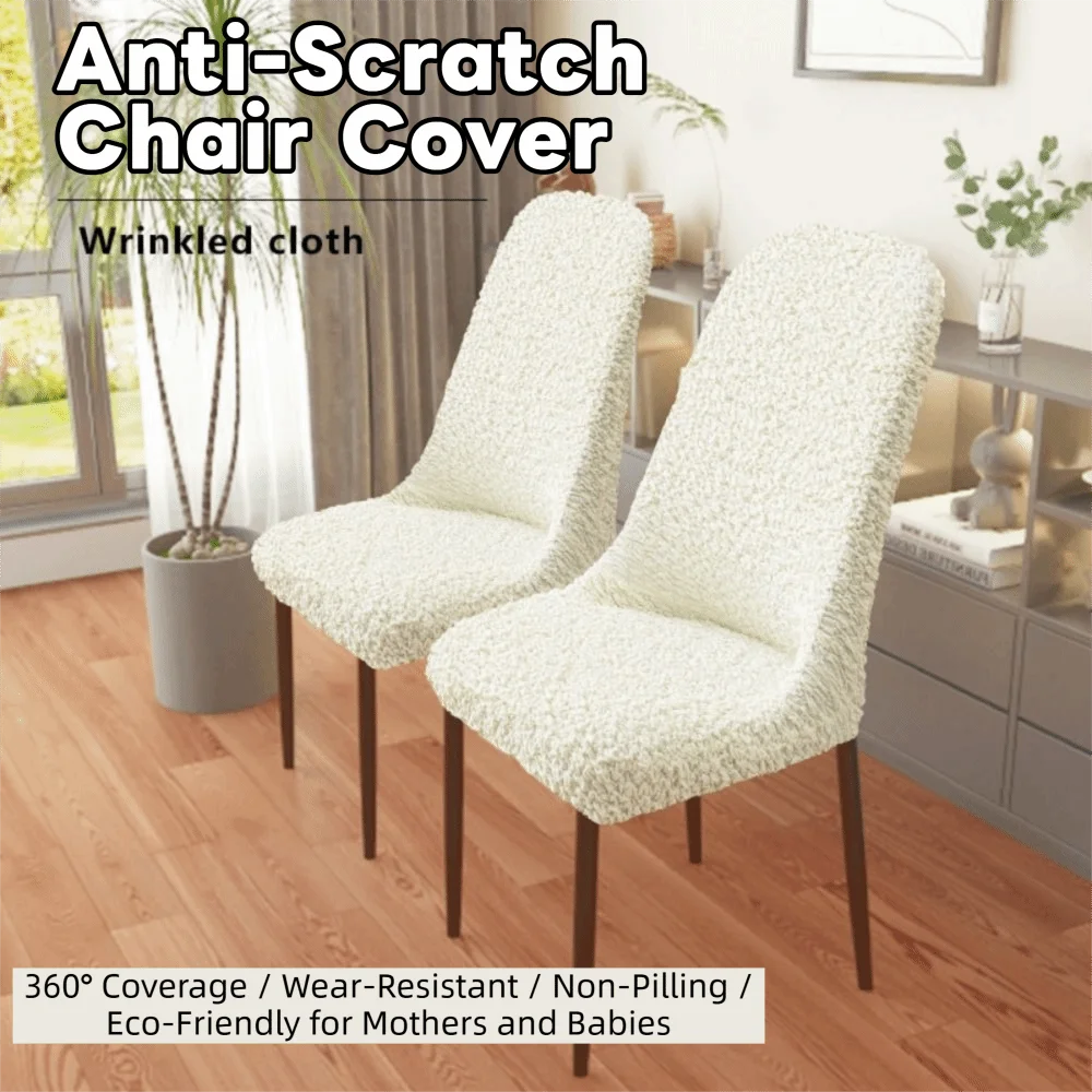 لمط غطاء كرسي مرن التجاعيد النسيج تنفس غطاء مقعد كرسي المضادة للانزلاق مقاومة للحيوانات الأليفة 40-55 سنتيمتر ، 40-53 سنتيمتر المطبخ #1