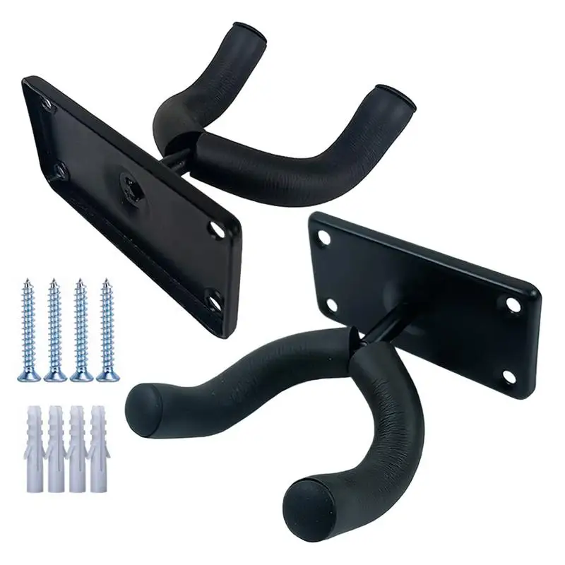 Guitar Hanger Wall Mount Guitar Wall Mount 2 Pack Metal Violin Holder With 4 Screws 4 Expansion Tubes For Ukulele