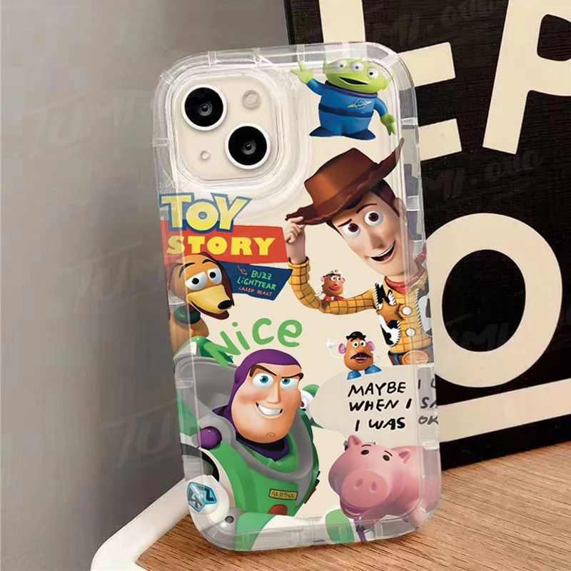 Cartoon Disney Speelgoed Verhaal Case Voor Xiaomi Redmi Note 13 12 Pro Plus 12S 11 11S 10 10S 9 9S 8 Pro 12c 10c Schokbestendige Doorzichtige Hoes