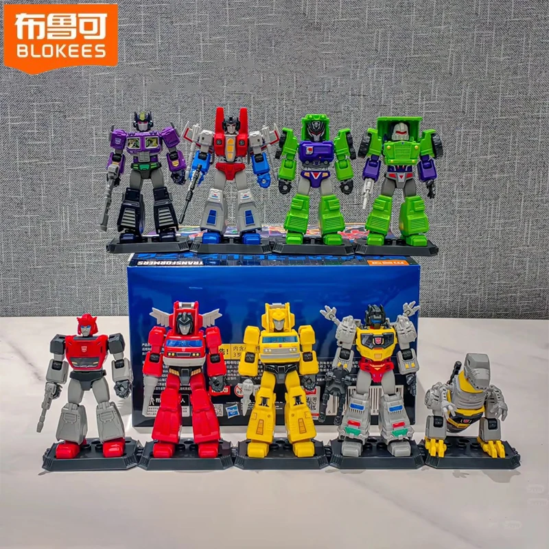 New Blokees Blind Box Galaxy Version2-Emergency Call Transformers Starscream Bumblebee Optimus Prime Robot Kids Toys Gifts