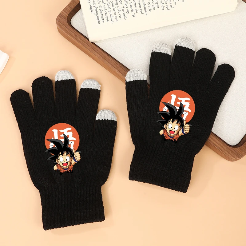 

Dragon Ball Gloves Boy Girl Anime Goku Printed Screen Gloved Children Winter Keep Warm Fashion Glove Children Birthday Gift New