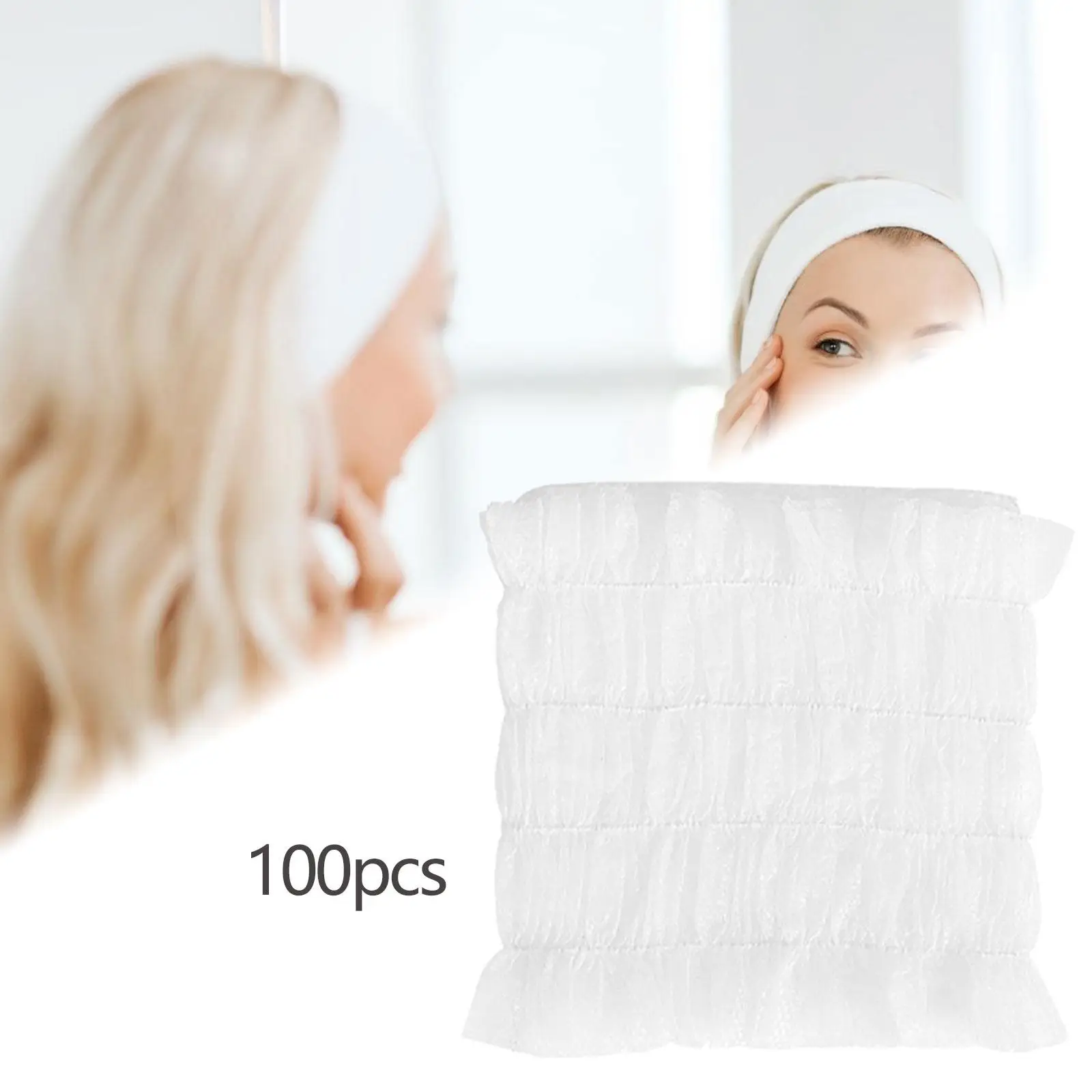 女性のための快適なヘアタイ,ヘッドスカーフ,サウナターバン,美容ヘッドバンド,シャワー,病院用,100個