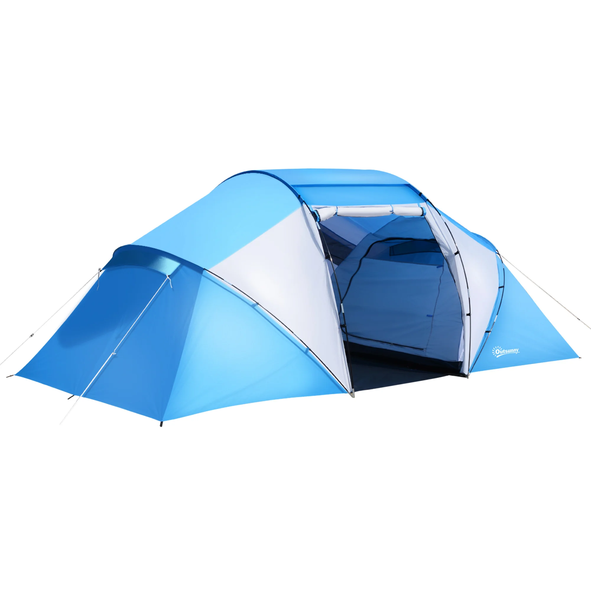 camping zelt mit vorraum Gysrevi Kuppelzelte Vorraum, Campingzelt für 3-4 Person, für 4 Personen mit Schlafzimmer, leichtes Outdoor Zelt für Camping, Wandern, Rucksackreisen PGC001030 FULLY | SchlierseerBikeparts | Farbe:Weiß und Holz