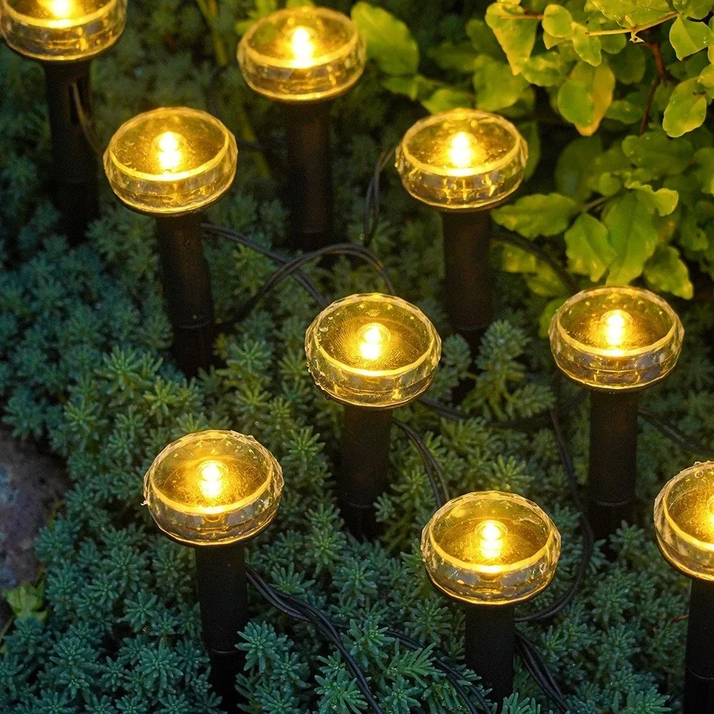 New Solar Powered String Light Colorful Ground Stake Solar Fairy Light Bubble Ball Outdoor Decorative Light Garden