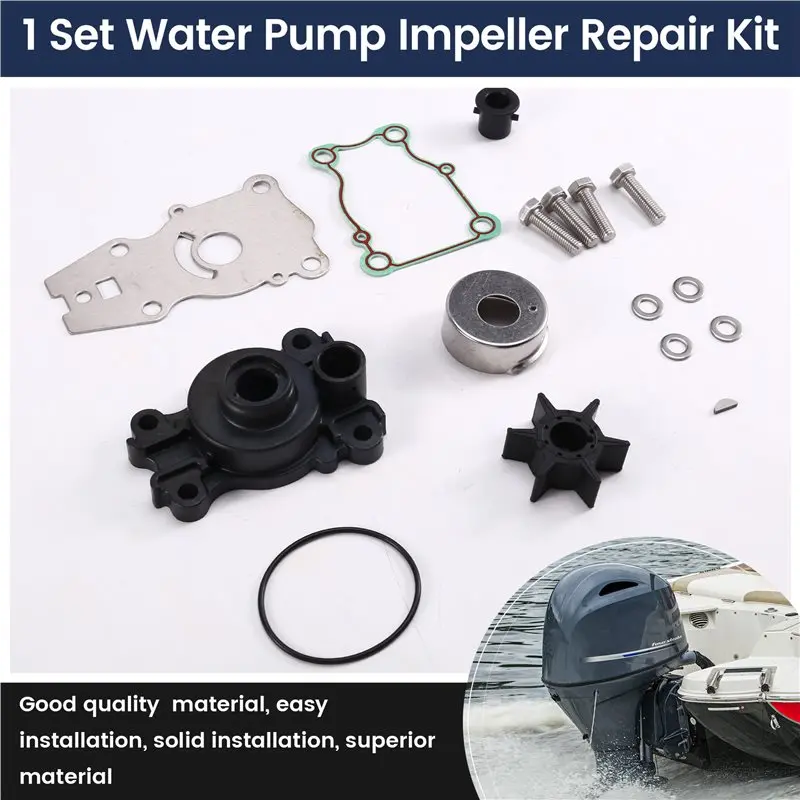 AEA6-Outboard Water Pump Impeller Repair Kit For Yamaha 40 50 60 Hp 2/4-Stroke Outboard Sierra 63D-W0078 63D-44311-00