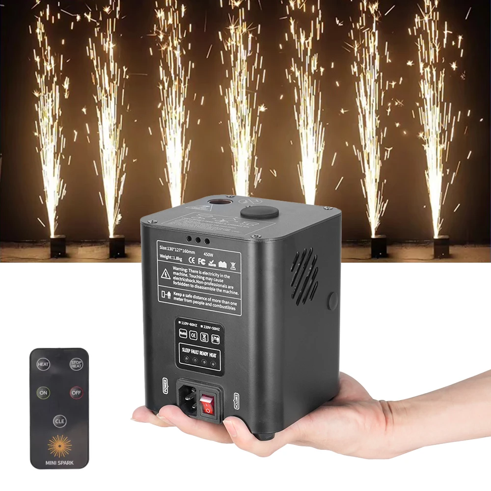 Portable 350W Cold Spark Machine Remote Control Electronic Stage Effect DJ Light Device for Wedding Party Event
