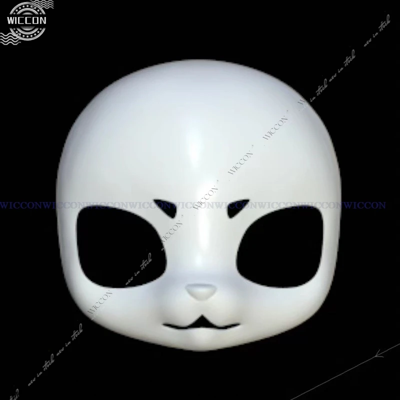 Kemono Fursuit Maschera Canidae Felidae Maschera Teschio Peloso Kig Animale Carino Halloween Party Donna Uomo Maschera giapponese Due tipi di maschera