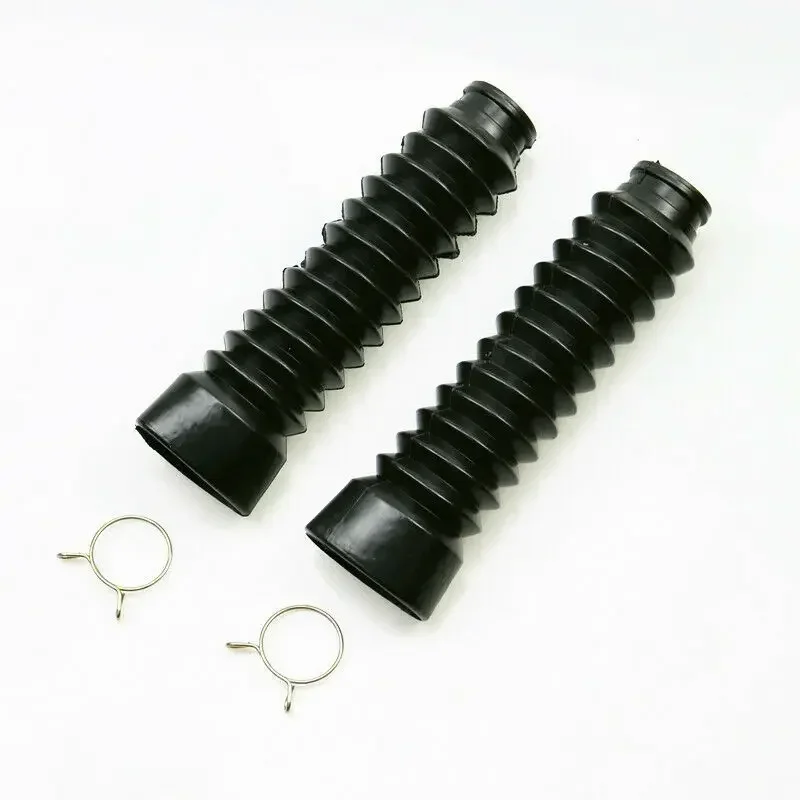 Front Fork Boots Rubber Black Dust Cover for Off-road Dirt Bike Suzuki GN125 GN Cruiser