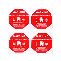 4Pcs Car Motor Bike Home Alarm Security Sticker Warning Signs Decals Window Door Stickers For Saftey System Supplies 7.3*7.3cm