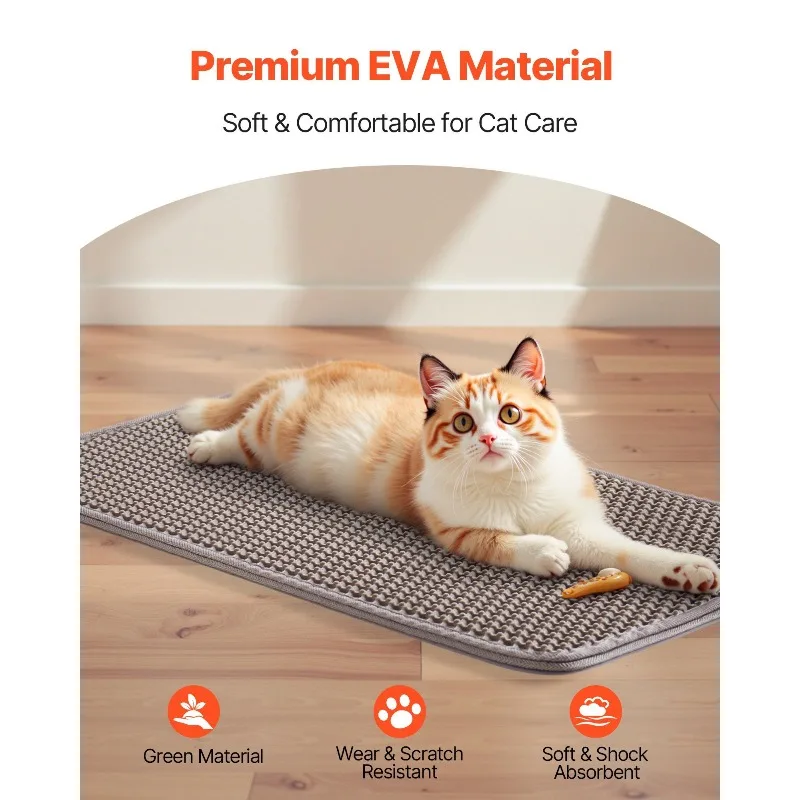 Cat Litter Trapping Mat 24 x 15 in Double Layer Honeycomb Non-Slip & Urine-Proof