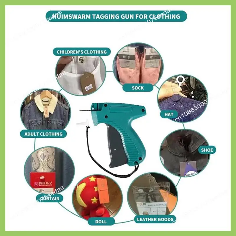 Y19A Tagginggun untuk Pakaian dengan Casing Keras, 500 Hitam & 500 Putih 2In Pengencang Duri, 6 Jarum, Tagging Gun untuk Ritel Standar