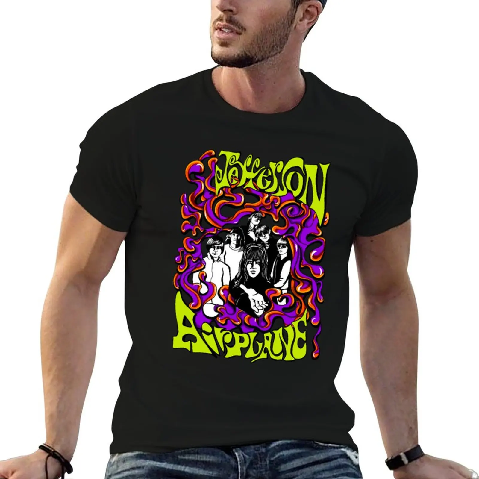 

Jefferson Airplane T-Shirt man t shirt designer cotton t shirts high quality t shirts cotton 100% T-Shirt