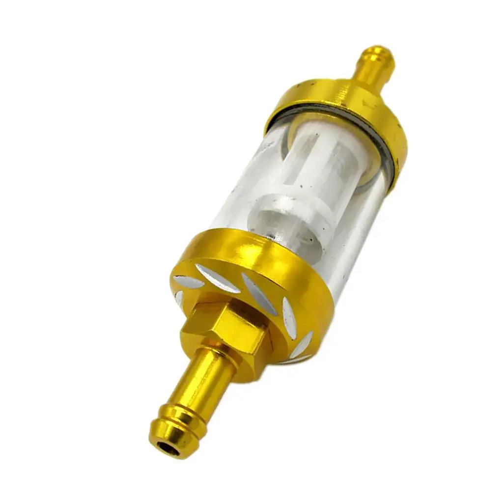 Reusable Washable Inline Fuel Filter Gold Motorcycle ATV Pit Bike etc.