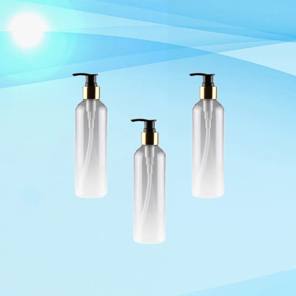 3Pcs Refillable Subpackaging Bottles Leakproof Storage Black Pet Press Pump Spray Bottle Travel Accessories