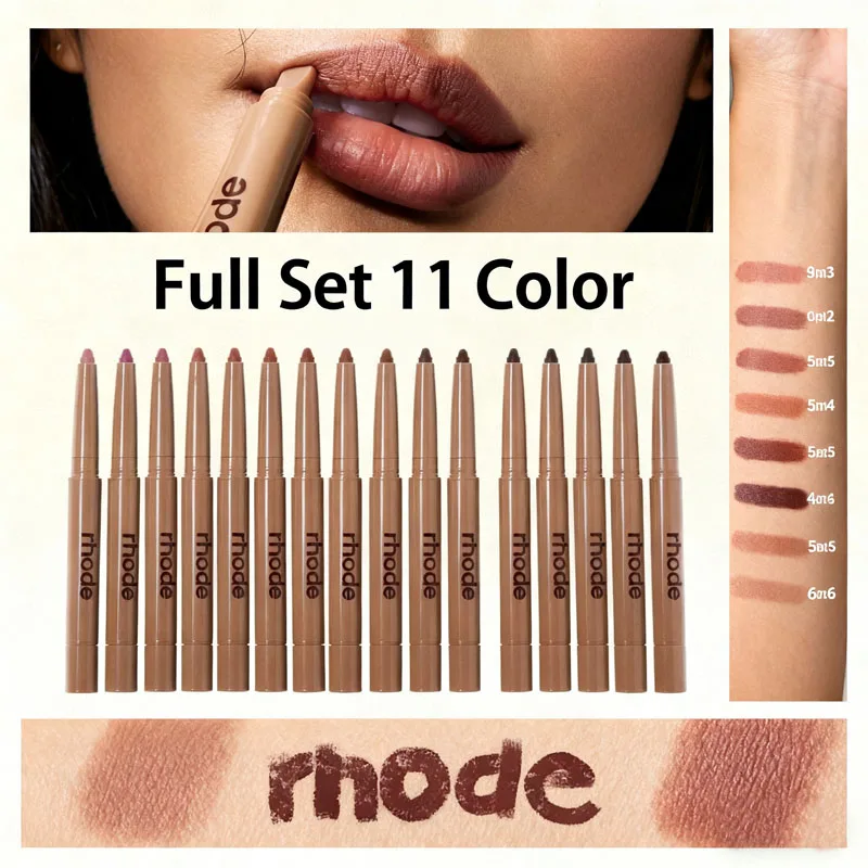 Marka odzieżowa 11 kolorów Pielęgnacja kształtu ust Naturalny peptyd do skóry Pisak do modelowania ust Konturówka do ust Makijaż z lusterkiem Przenośne produkty do makijażu INS