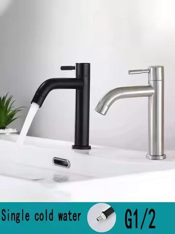 G1/2 'cold basin faucet stainless steel bathroom sink faucet deck installation basin sink faucet