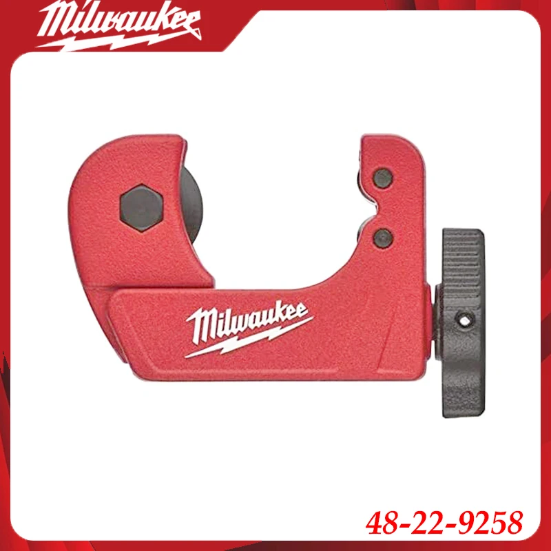 Milwaukee 48-22-9258 Mini Copper Pipe Cutter, Red Compact Design for Clean, Precision Plumbing Cuts
