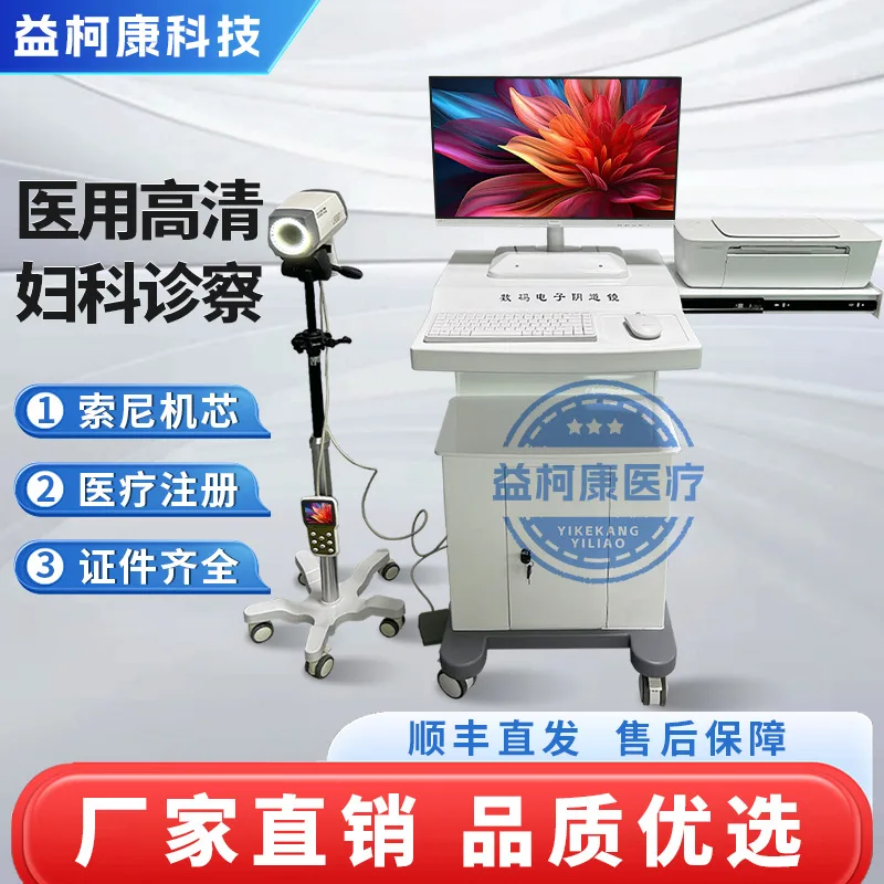 Digital electronic colposcopy with screen handle Gynecological endoscope high definition medical equipment Instrument