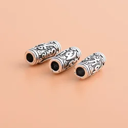 Hollow spacer beads s925 sterling silver Thai silver beads loose beads handmade DIY jewelry beading material beads accessories