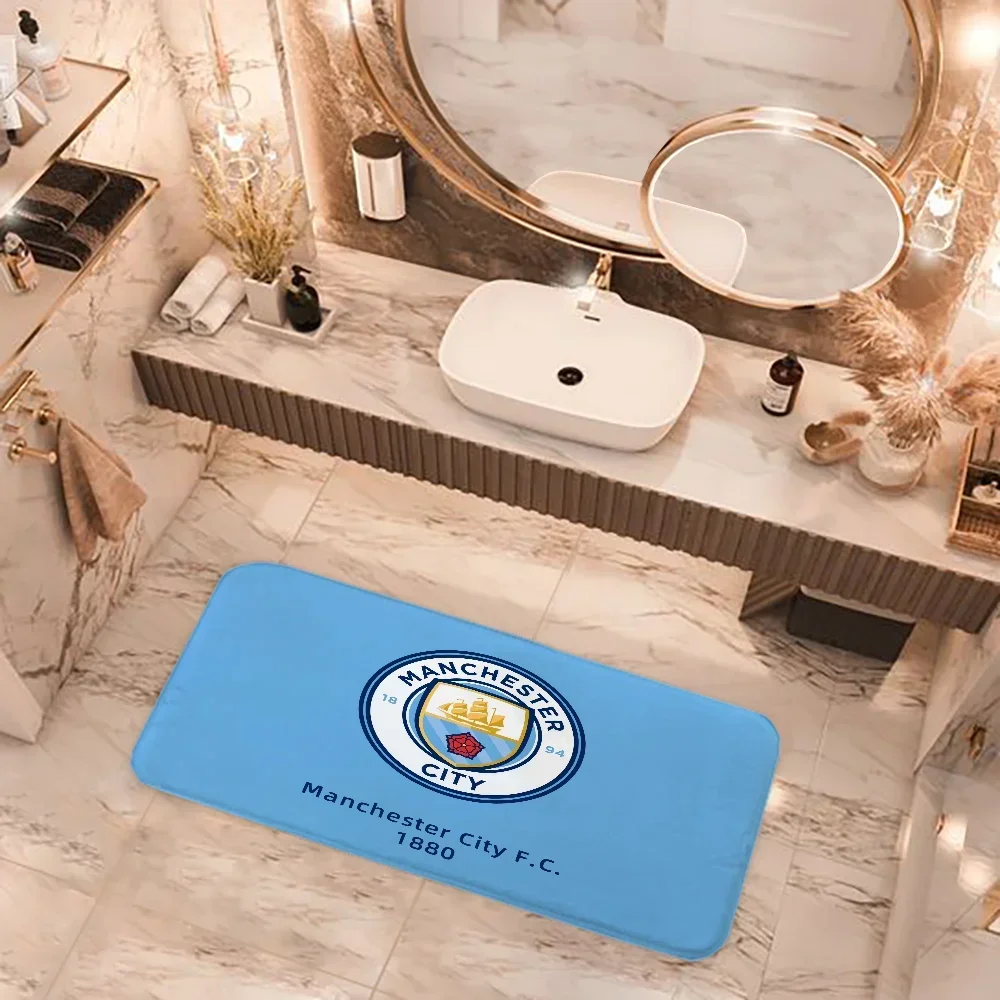 Bath Mat Rug Bathroom C-city Foot Mat Non-slip Mat Small Floor Mats Door Mat M-manchester Fc Entrance Carpet for Kitchen Carpets