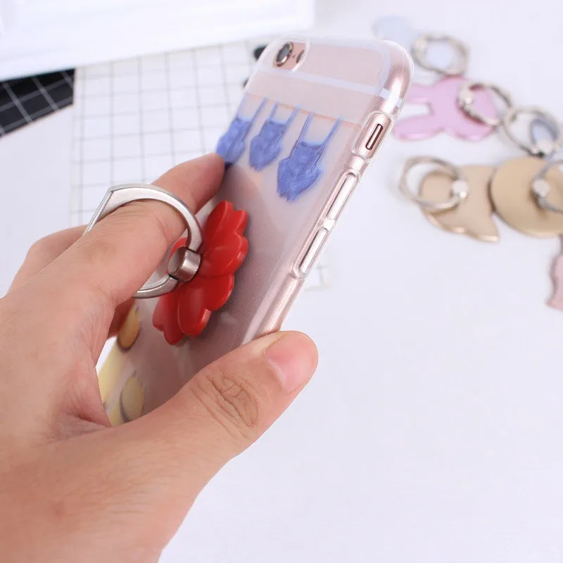 دوران العالمي القط البنصر حامل 360 درجة البلاستيك الكمبيوتر حامل هاتف آيفون 13 12 11 برو سامسونج البنصر حامل