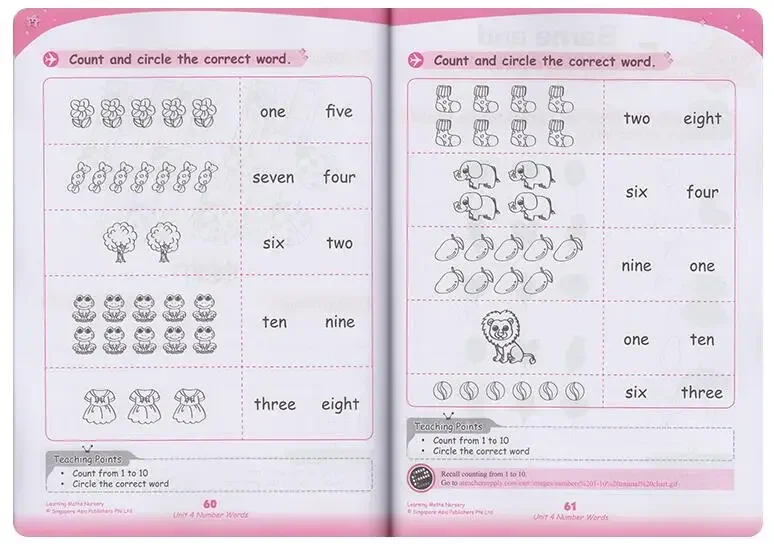 3 Volumes Sap Learning Maths Children Mathematics Book Singapore Kindergarten Textbook Kids Workbook