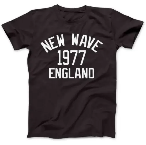 New Wave Music 1977 T-Shirt 100% Premium Cotton Post-Punk Rock Synthpop