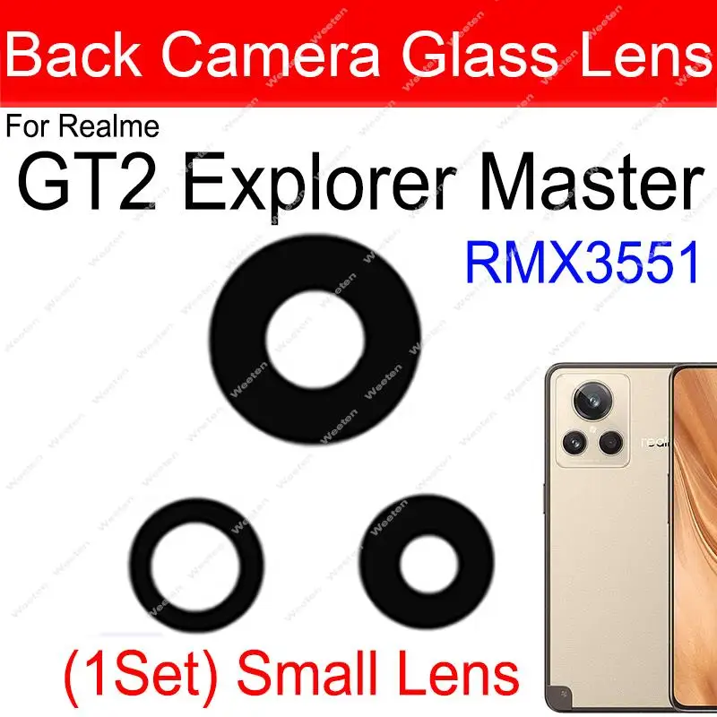 

For Realme GT2 Explorer Master RMX3551 Rear Camera Glass Lens Back Lens Glass Replacement Parts