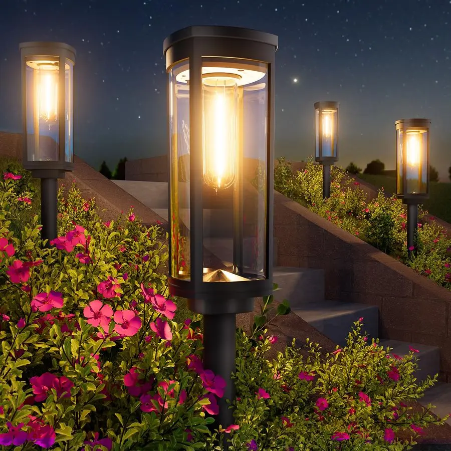

Solar Pathway Lights Outdoor, 8 Pack Solar Powered Garden Lights Waterproof IP65, Auto On Off Outdoor Light for Lawn Patio Walkw