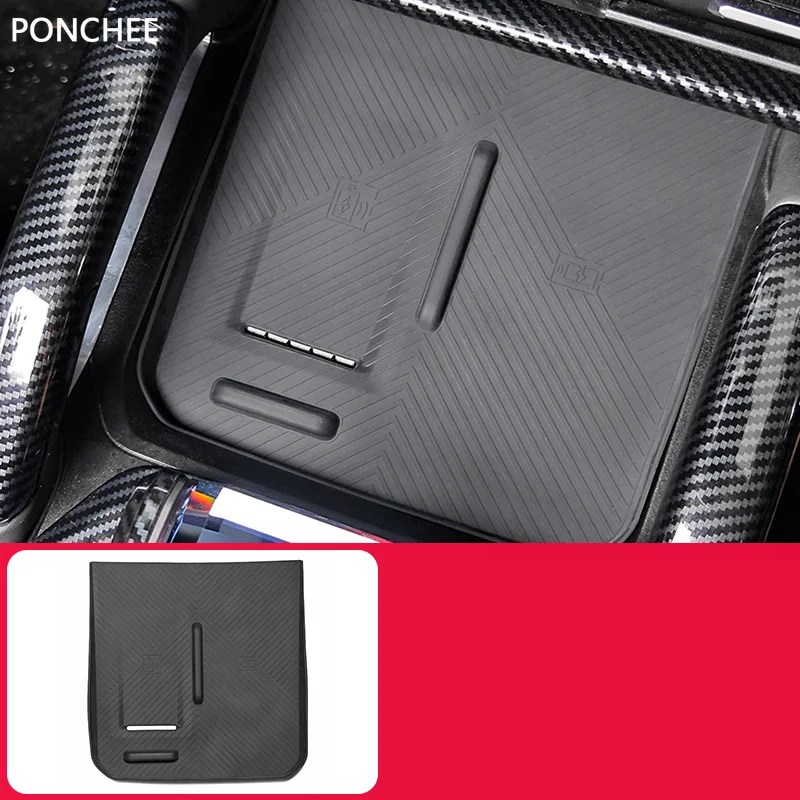 

For JETOUR T2 Shanhai T2 2024-2026 Central Control Wireless Charging Silicone Pad Anti-slip Mat Automobile Modification Supplies