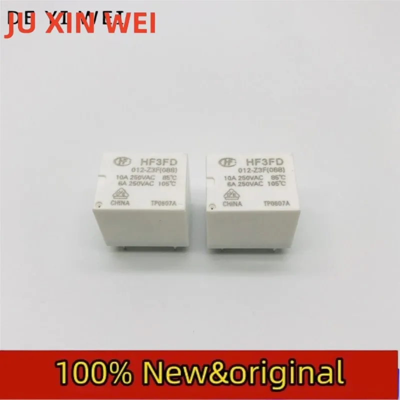 HF3FD-012-Z3F  One set of conversion 5-pin 10A250VAC Hongfa relay white shell 12VDC