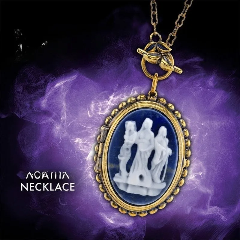 Anime Aga-tha Locket Pendant TV Necklace Witch Super Power Necklace Jewelry for Super-Hero Fans Cosplay Party Gift Whole Sale