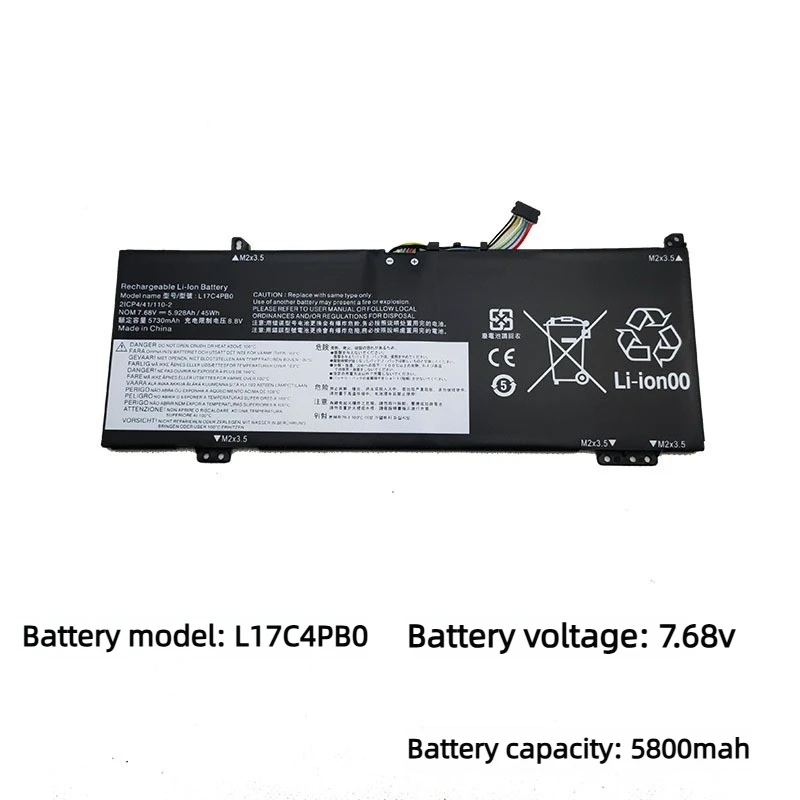 L17C4PB0 5800mAh 7.68V Laptop Battery for Lenovo Yoga 530-14IKB Flex 6-14ARR XiaoXin Air 14IKBR 14IWL 15IKBR IdeaPad 530S-14ARR