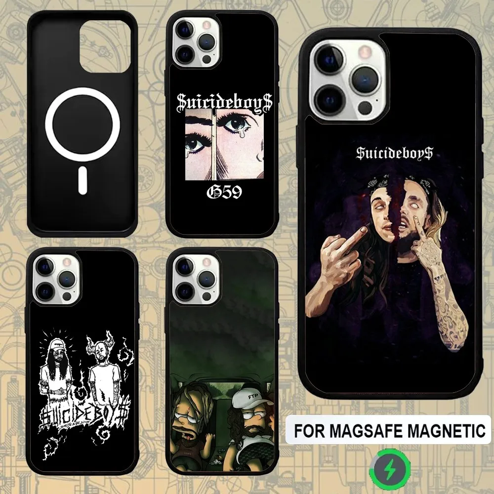 

New World Suicideboys Depression Phone Case For IPhone 16,15,Pro,Max,Case 14,Plus,13,12,11 Magesafe Magnetic Wireless Charge