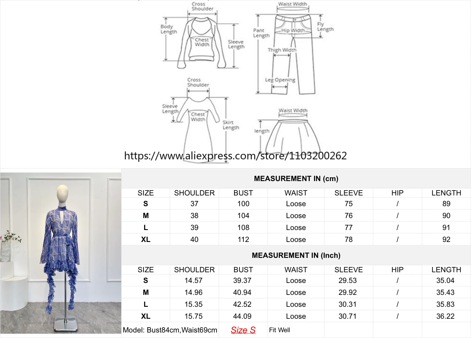 2026  Violet Floral Print Long Sleeve Ruffles Mini Dress