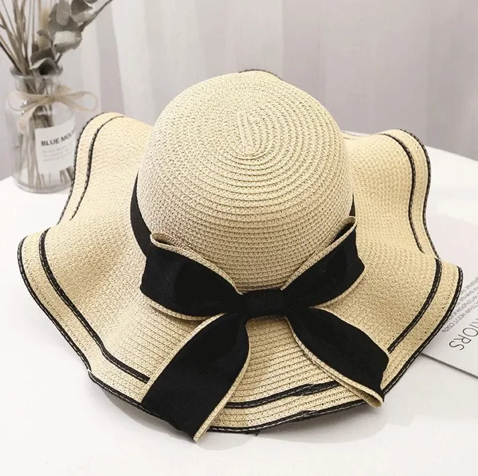 

Summer Women's Wide Brim Straw Hat - UV Fashion Beach Hat for Vacation, Travel & Outdoor