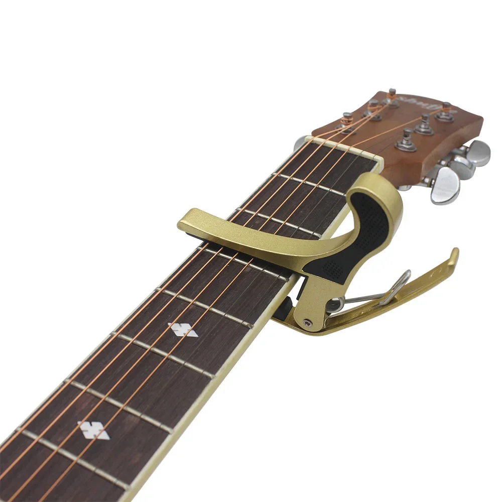 Capo de guitarra universal portátil, braçadeira de afinação de metal, instrumento de cordas, peças, acessórios, ferramentas de afinação