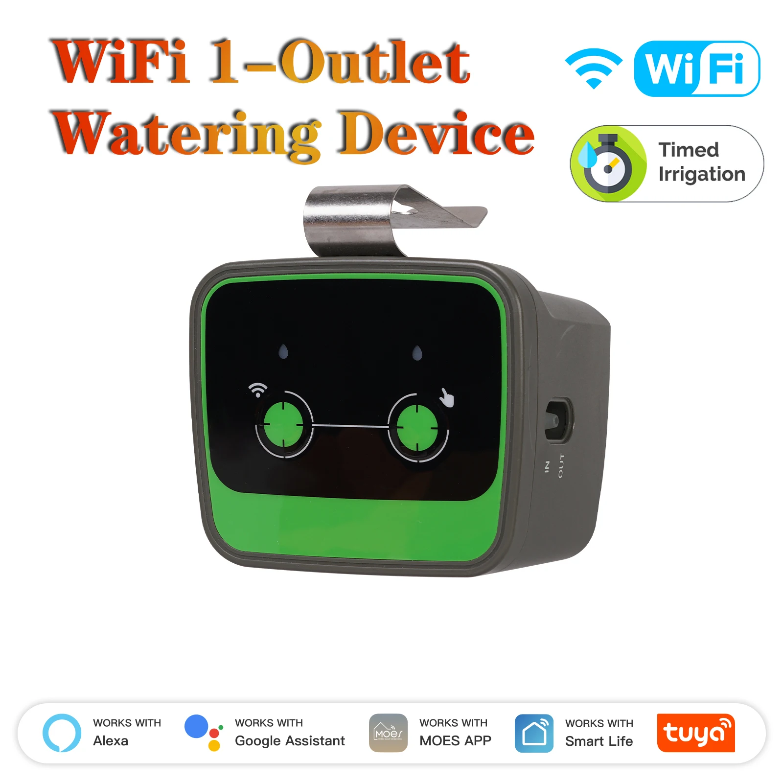 Tuya WiFi Watering Device Irrigation Automation Timer Smart Cycle Soak Work with Alexa Google Home APP Remote Voice Control