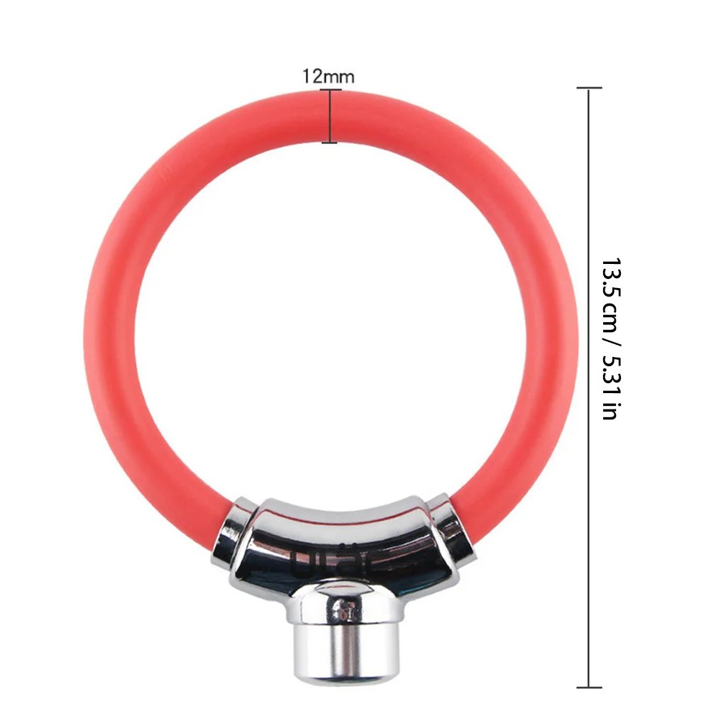 قفل حلقي أحمر احترافي للدراجة، مادة متينة، سهلة القفل، ملحقات ركوب الدراجات، أجزاء ركوب الدراجات، ملحقات الدراجة #2